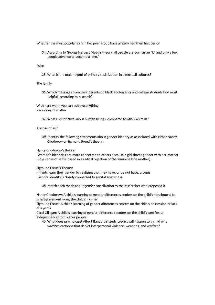 Sociology Midterm One Questions and Answers Part 3 - Page 7