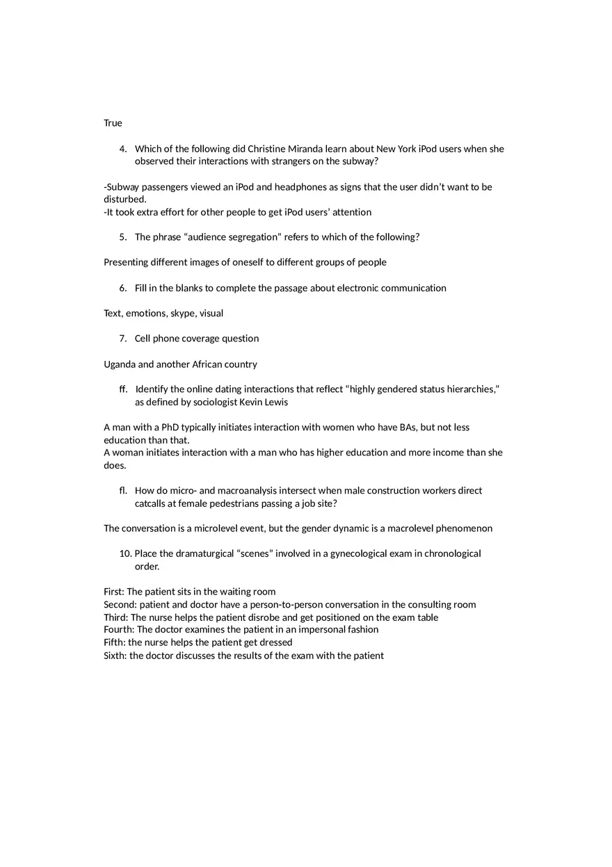 Sociology Midterm One Questions and Answers Part 3 - Page 9