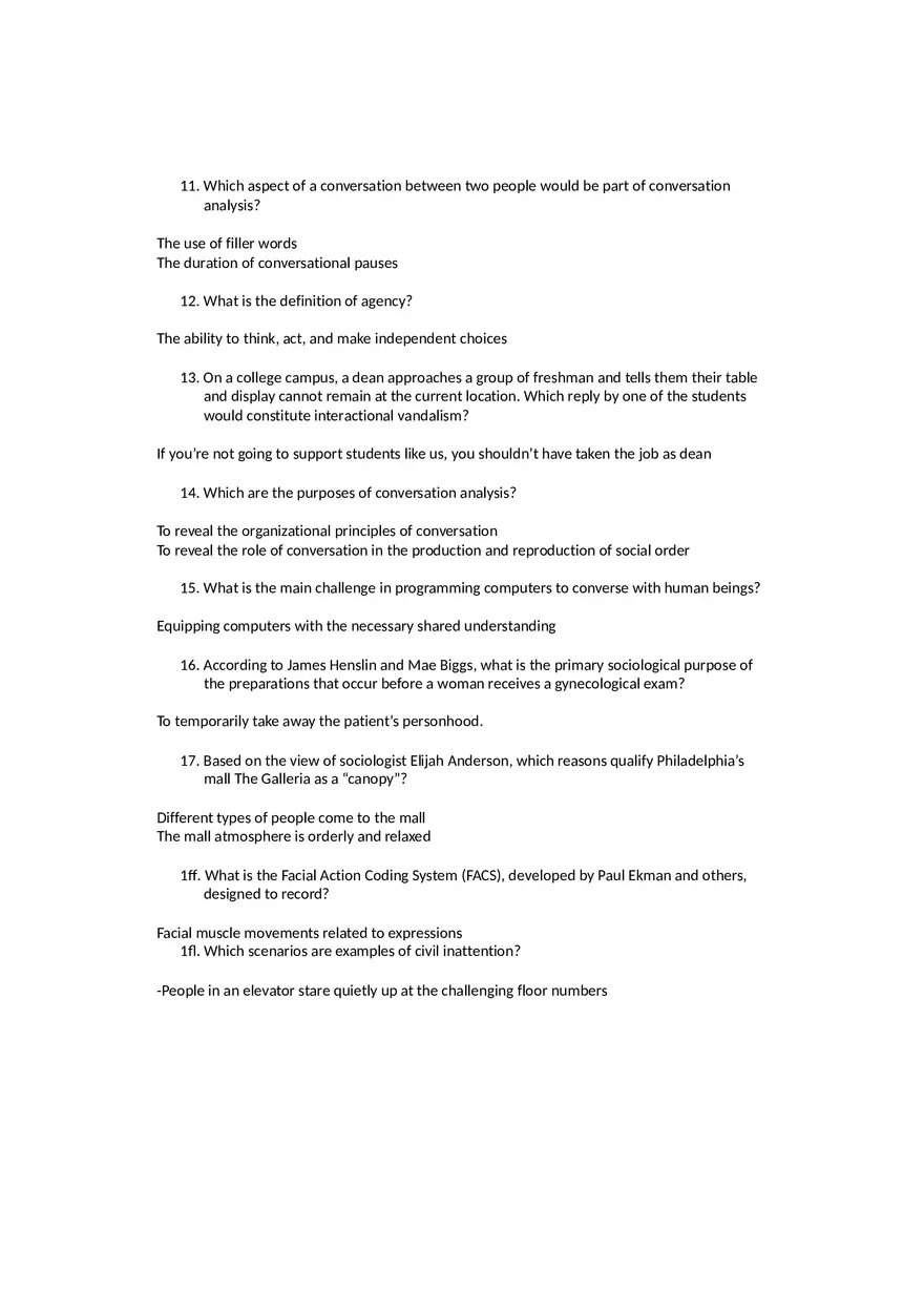 Sociology Midterm One Questions and Answers Part 3 - Page 10