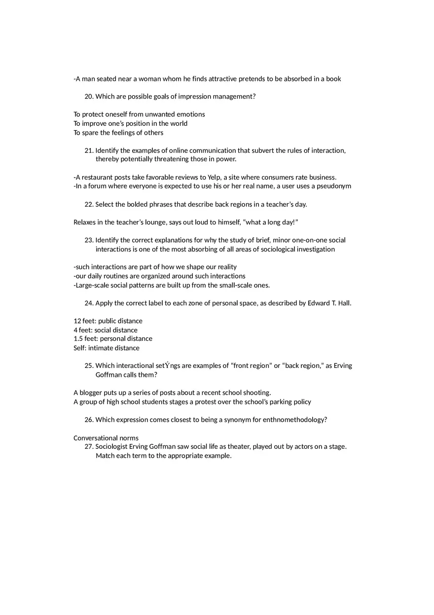 Sociology Midterm One Questions and Answers Part 3 - Page 11