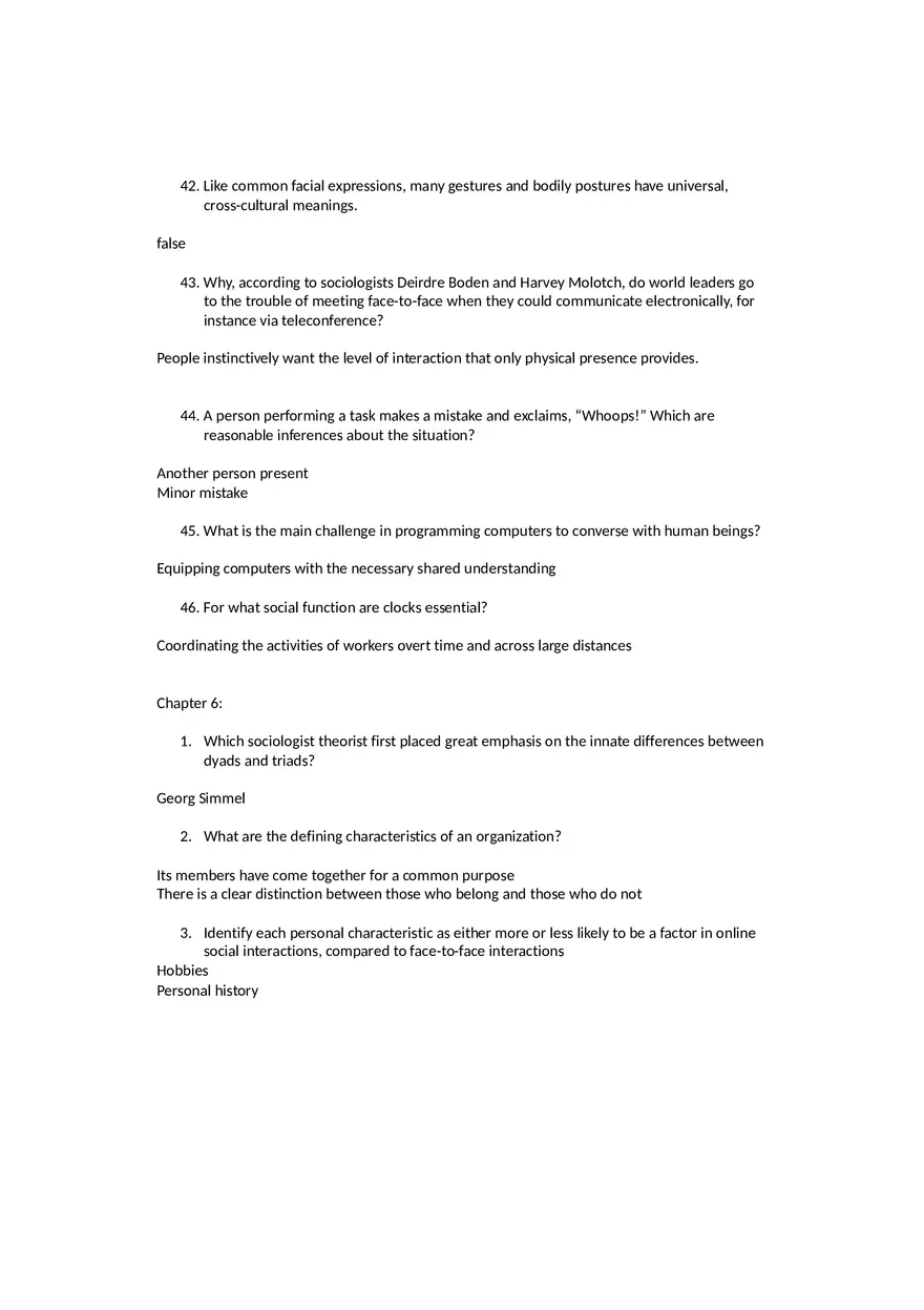 Sociology Midterm One Questions and Answers Part 3 - Page 3