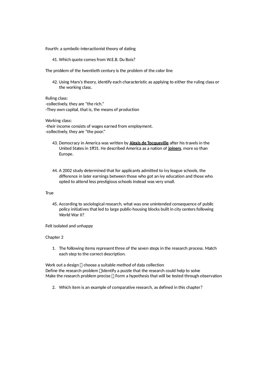 Sociology Midterm One Questions and Answers Part 1 - Page 7