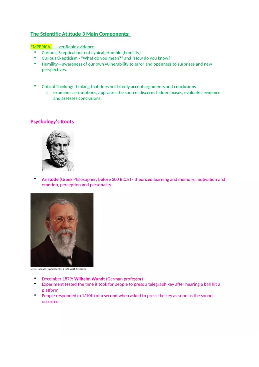 The Scientific Attitude 3 Main Components - Page 1