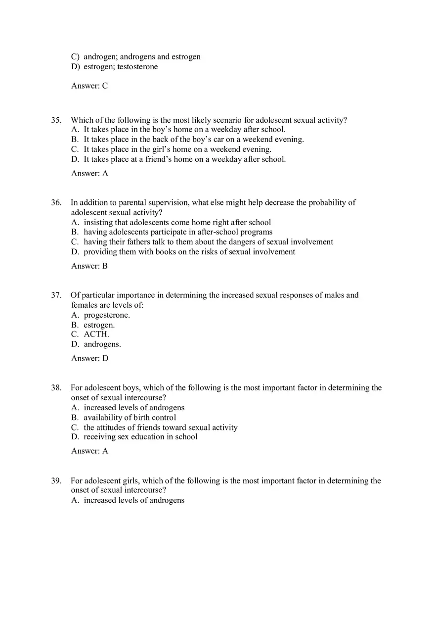 Practice Test - Sexuality Part 1 - Page 11