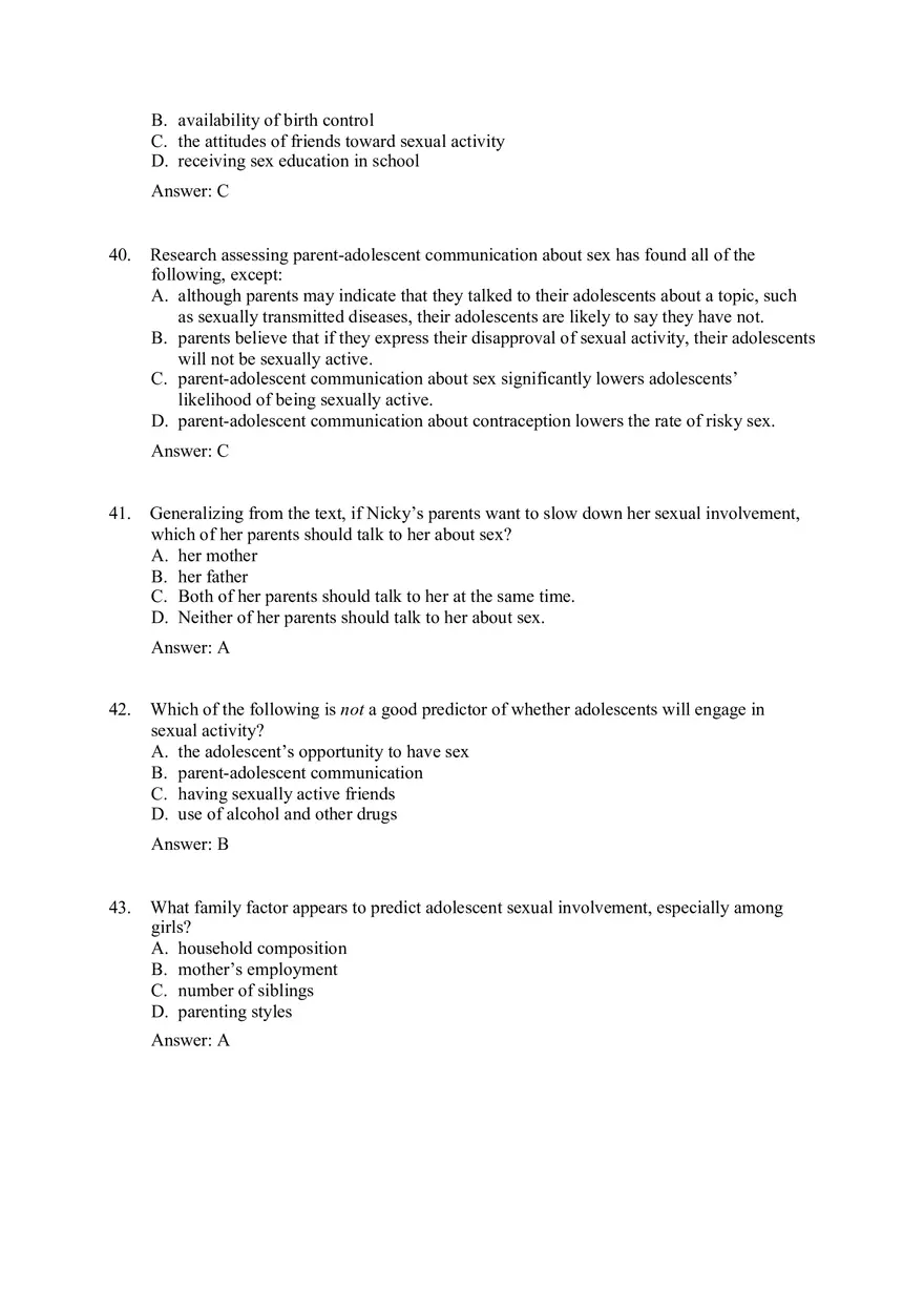 Practice Test - Sexuality Part 1 - Page 12