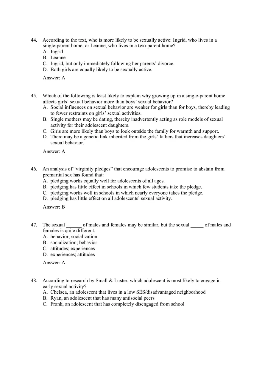 Practice Test - Sexuality Part 1 - Page 13