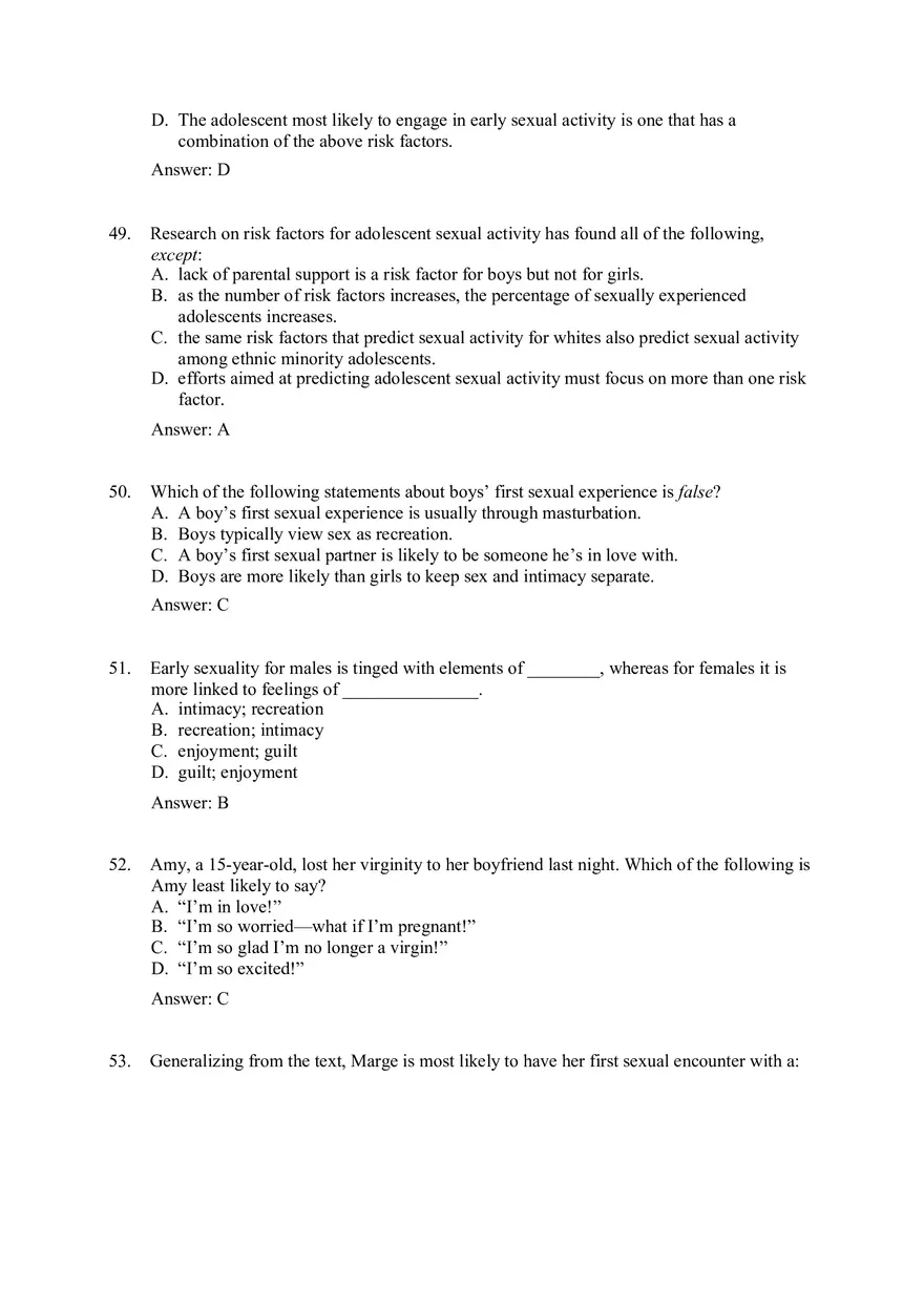 Practice Test - Sexuality Part 1 - Page 3