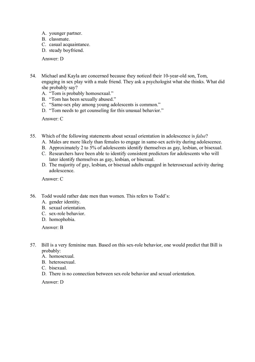 Practice Test - Sexuality Part 1 - Page 4