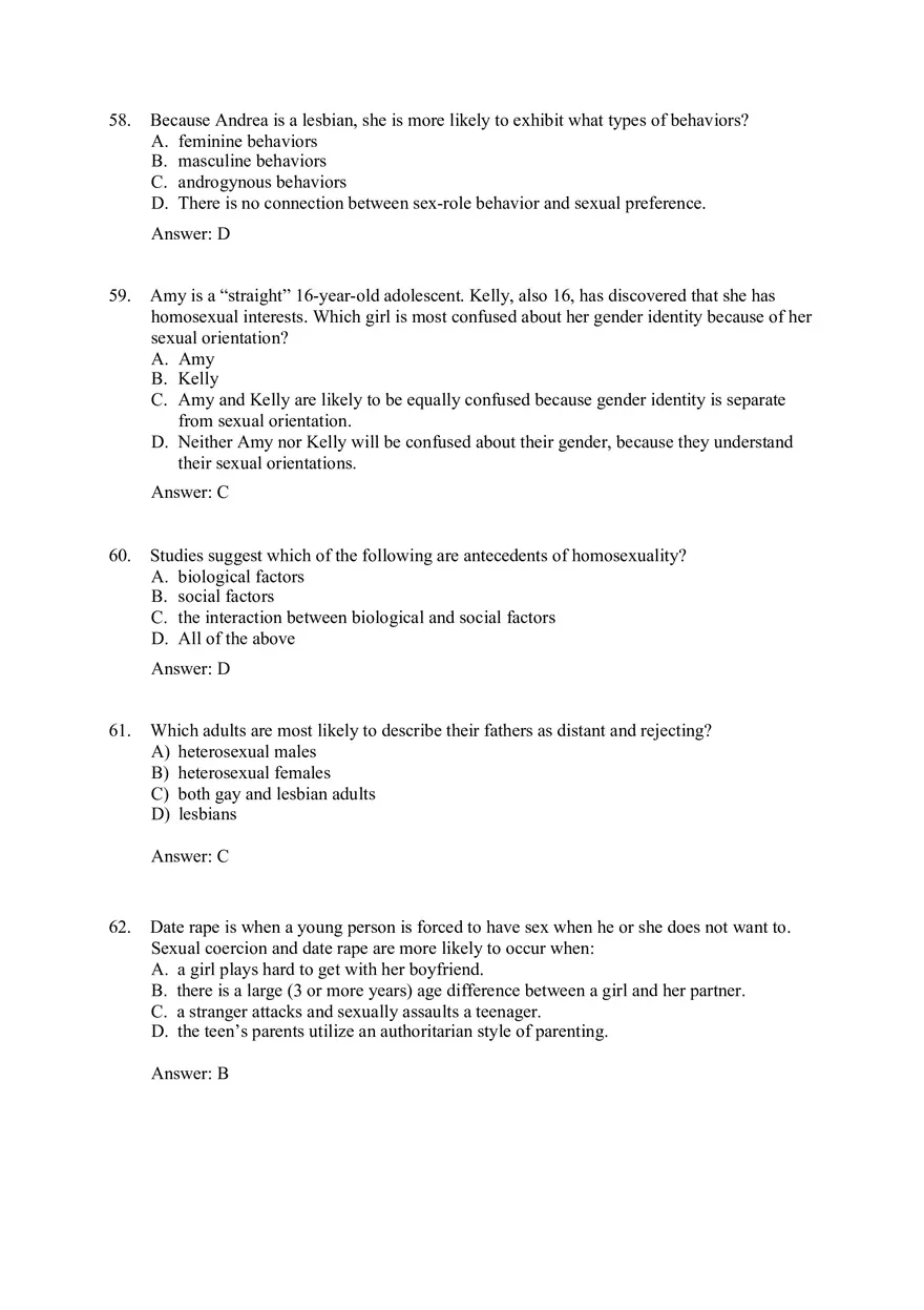 Practice Test - Sexuality Part 1 - Page 5