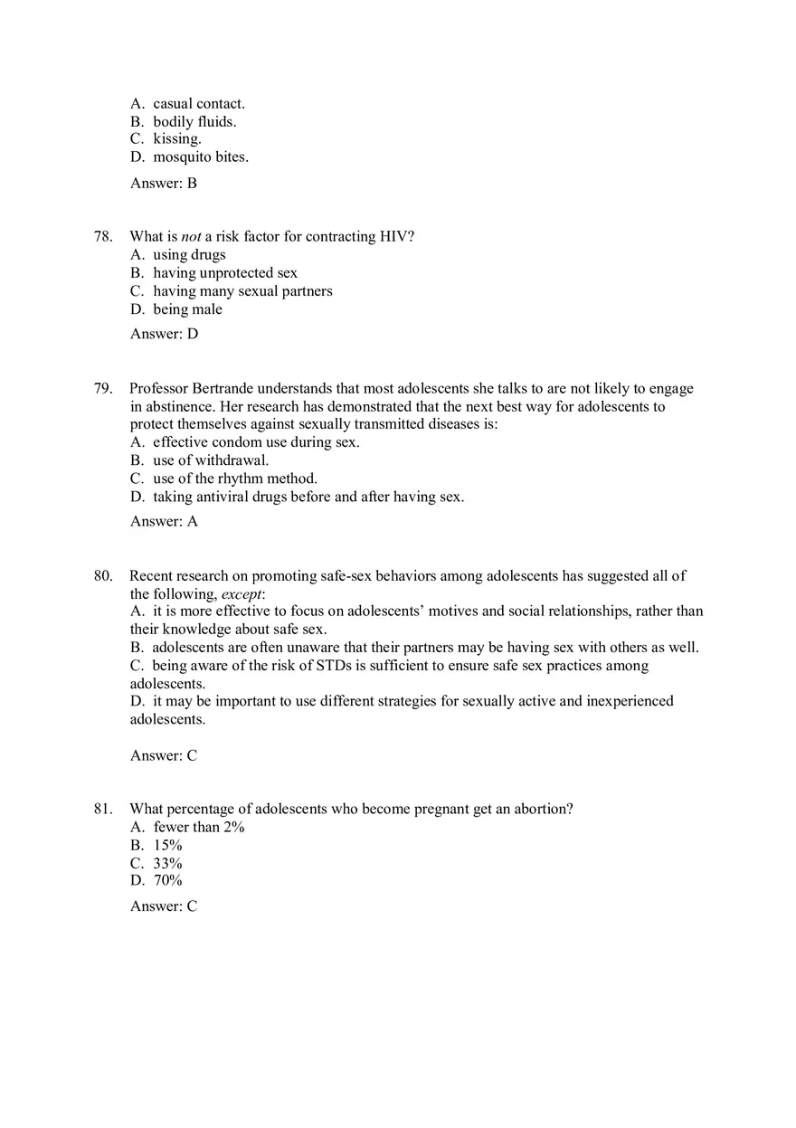 Practice Test - Sexuality Part 2 - Page 7