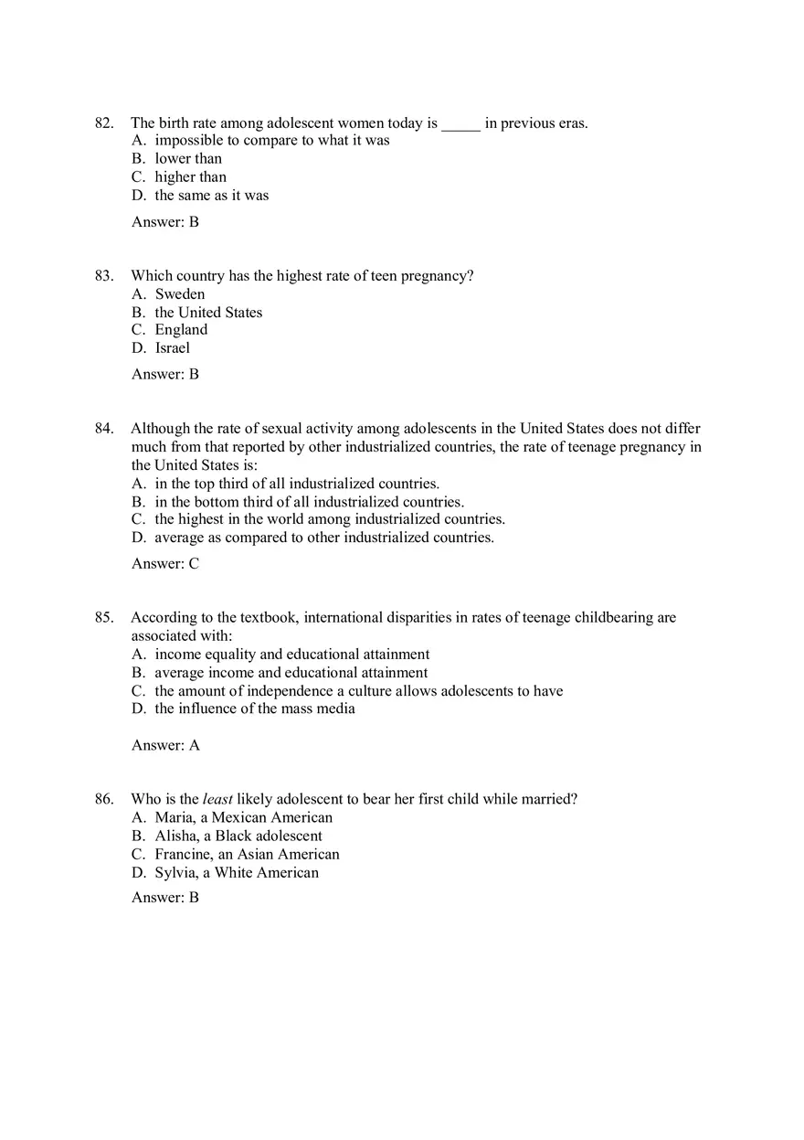 Practice Test - Sexuality Part 2 - Page 8