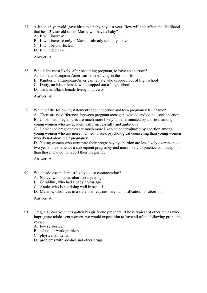 Practice Test - Sexuality Part 2 - Page 9