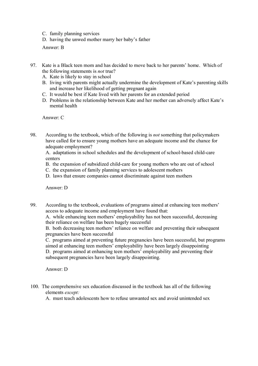 Practice Test - Sexuality Part 2 - Page 11