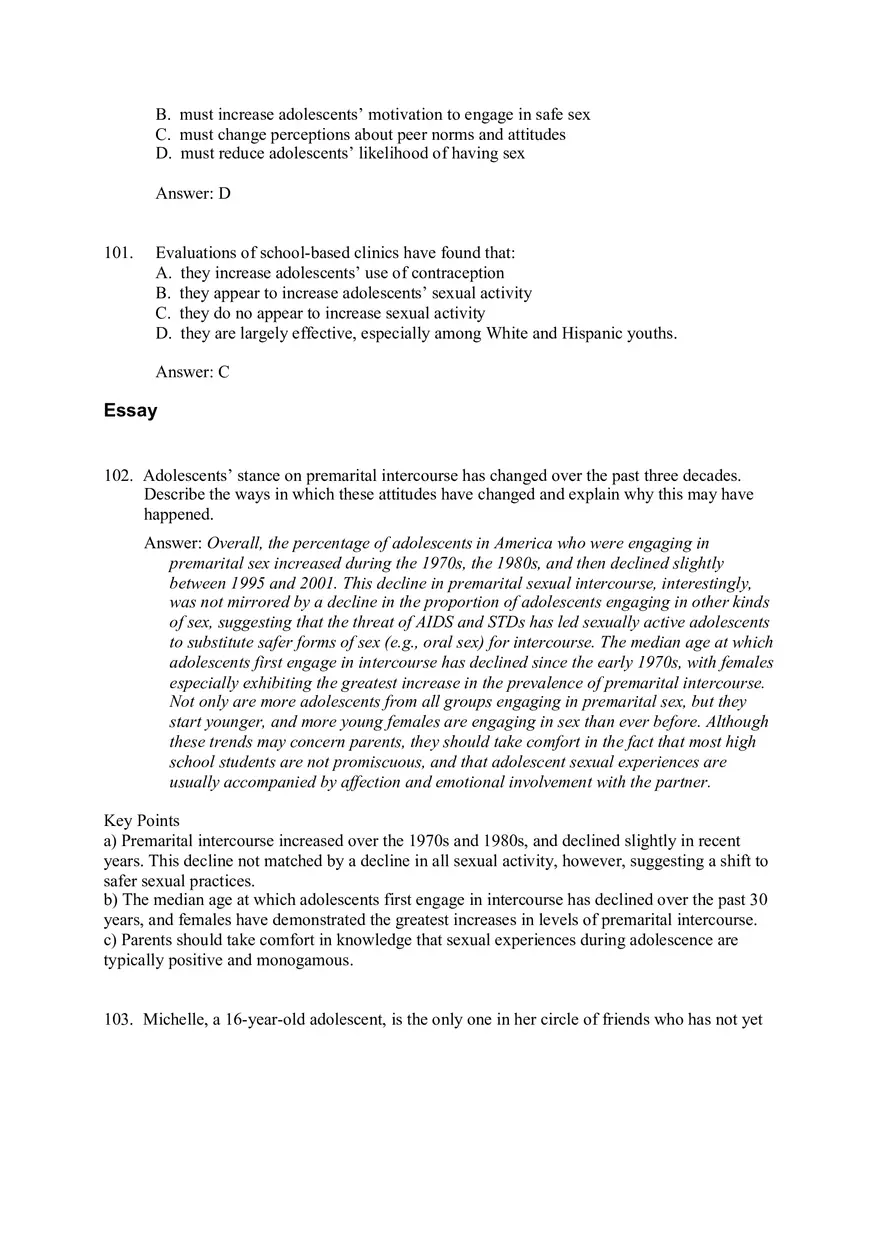 Practice Test - Sexuality Part 2 - Page 12