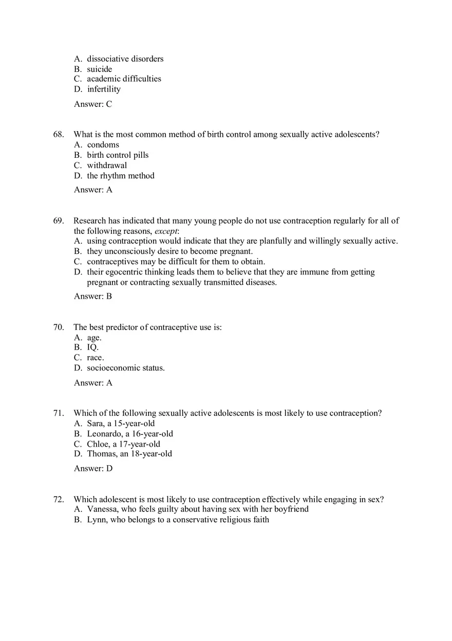 Practice Test - Sexuality Part 2 - Page 2