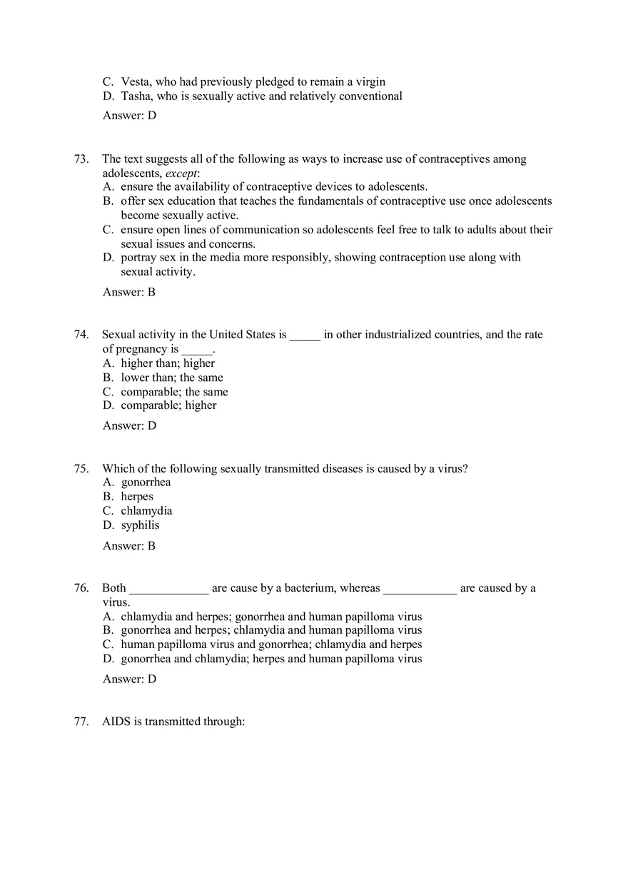 Practice Test - Sexuality Part 2 - Page 6