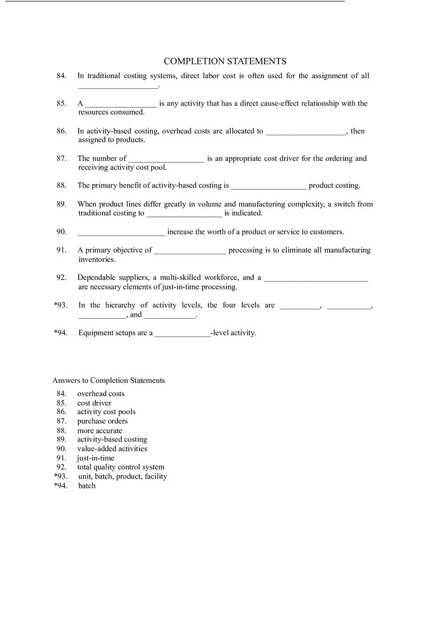 Activity Based Costing Answer Key - Page 8