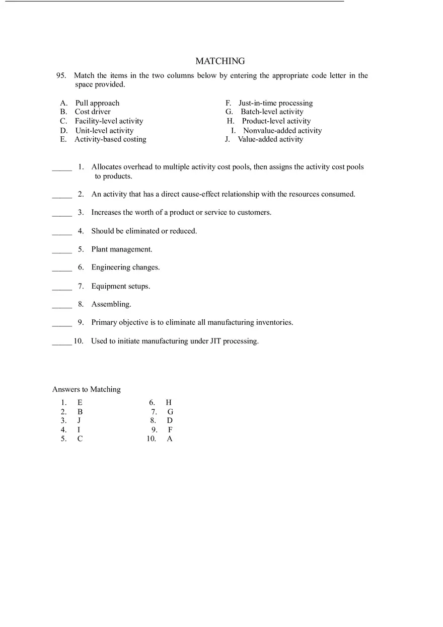 Activity Based Costing Answer Key - Page 9