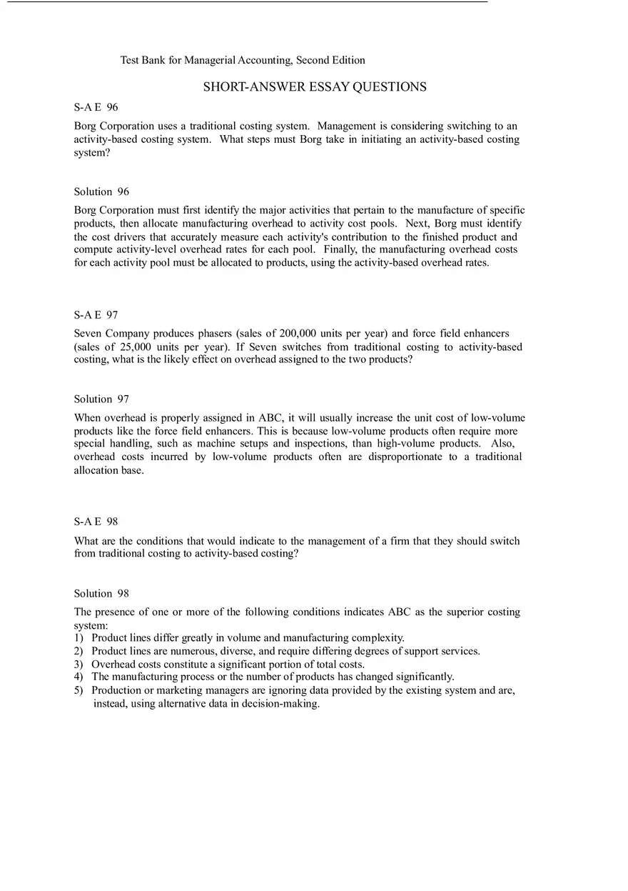 Activity Based Costing Answer Key - Page 10