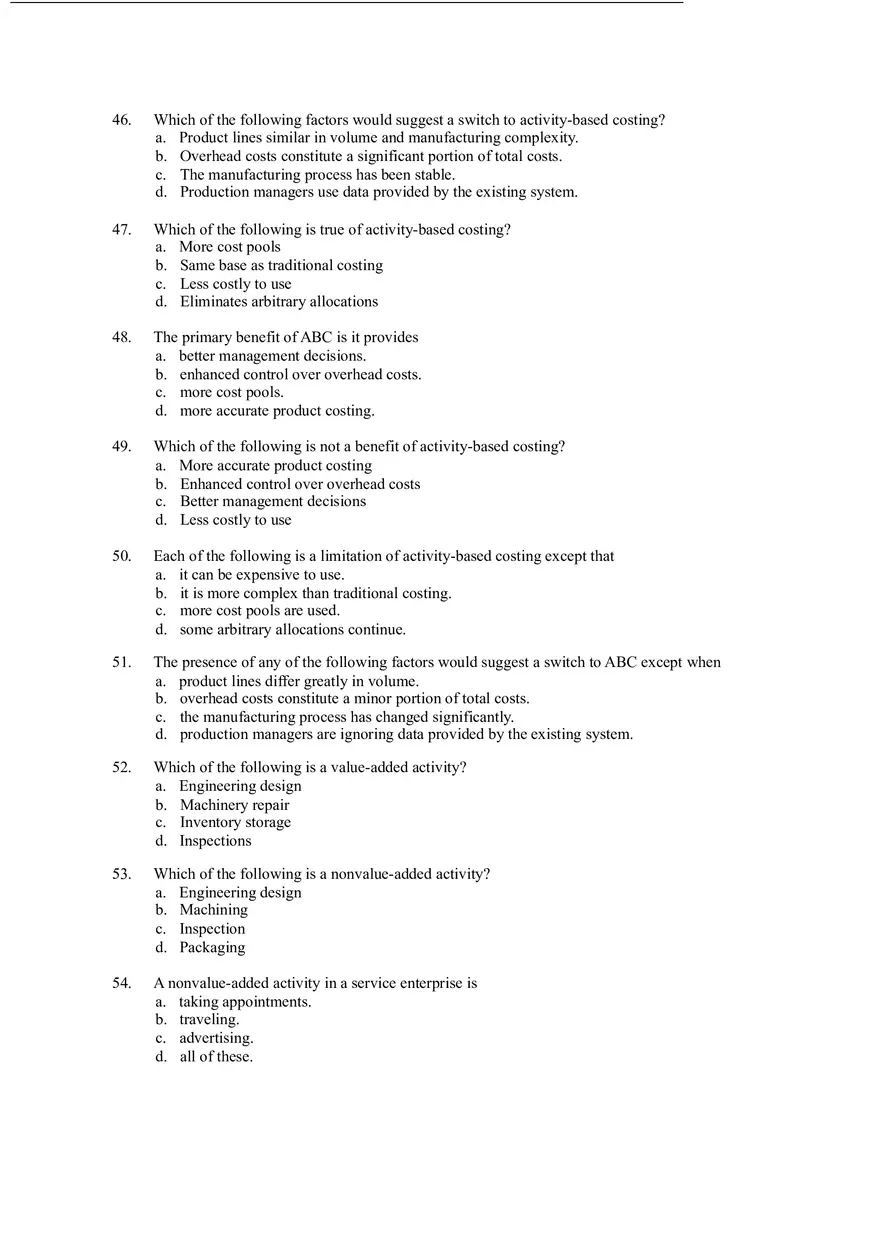 Activity Based Costing Answer Key - Page 13
