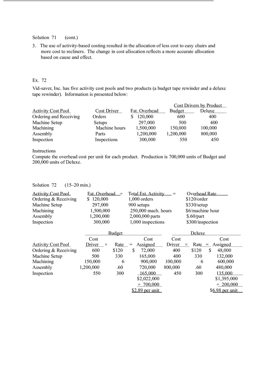 Activity Based Costing Answer Key - Page 17