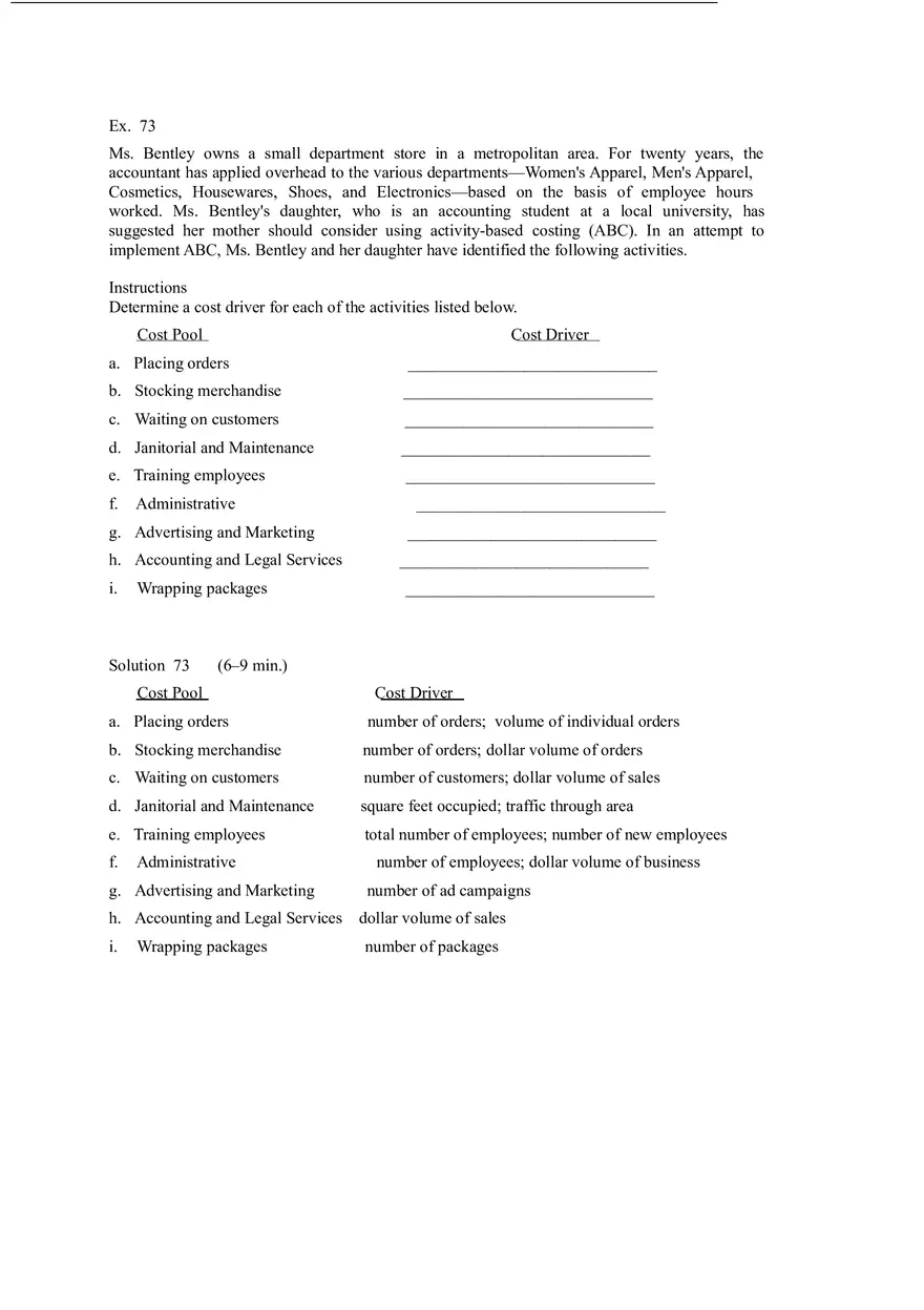 Activity Based Costing Answer Key - Page 18