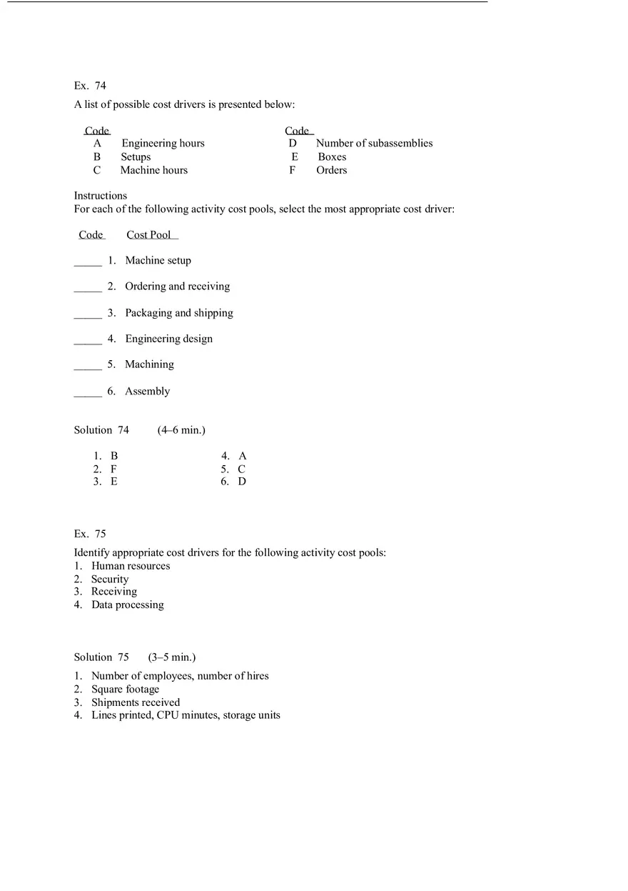 Activity Based Costing Answer Key - Page 3