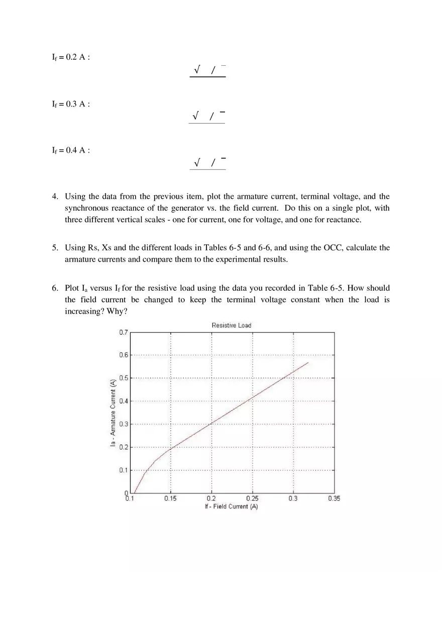 Synchronous Generator Lab Report - Page 6
