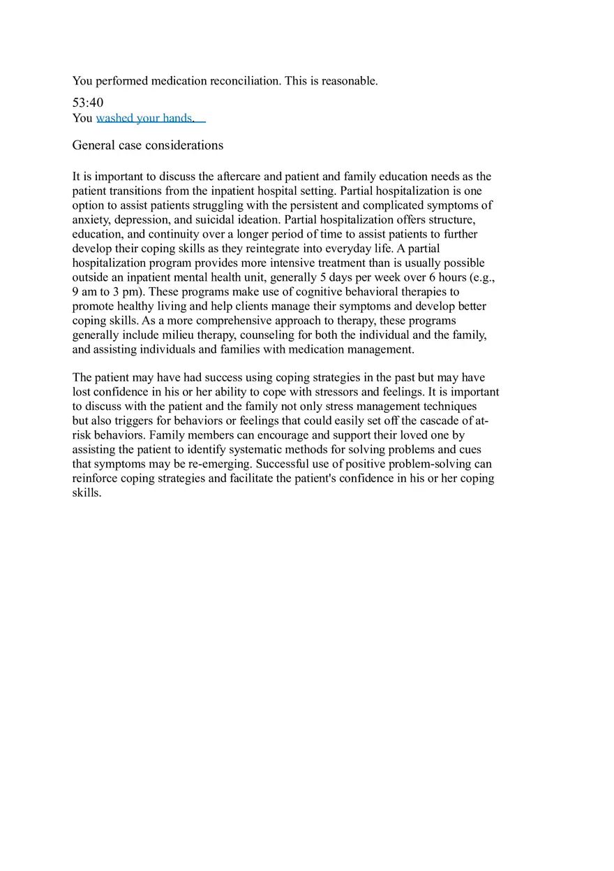 VSIM Psychiatry (Mental Health) - Page 9