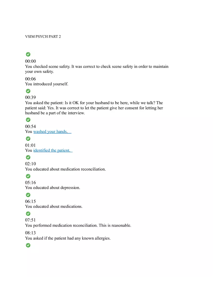 VSIM Psychiatry (Mental Health) - Page 1