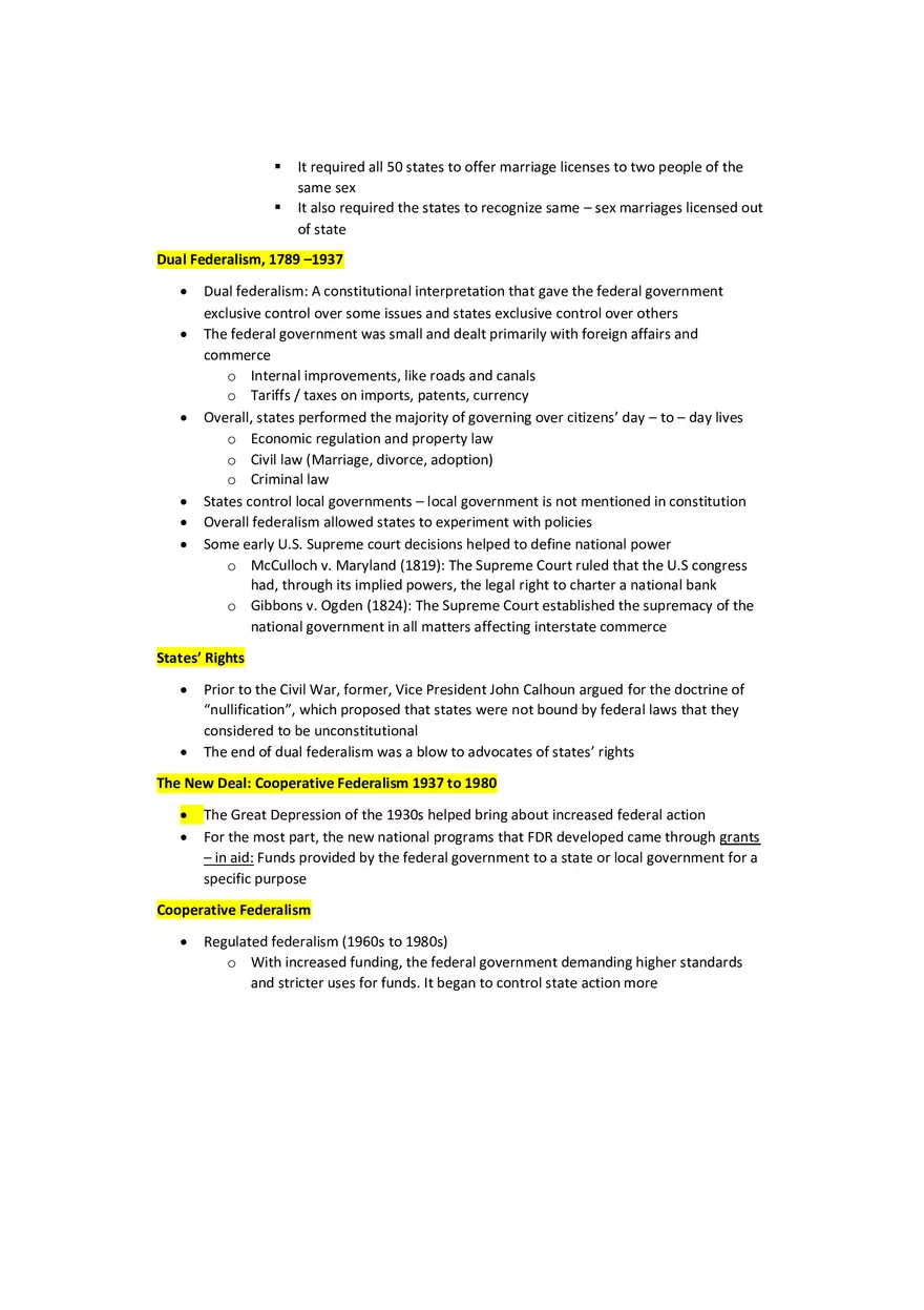 Federalism in the Constitution Notes - Page 3