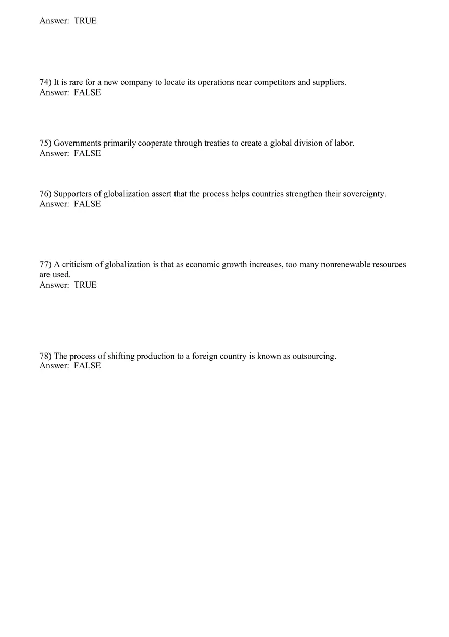 Globalization and International Business Answer Key Part 2 - Page 8