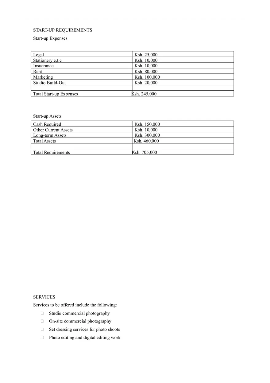 Pixel Commercial Photography Business Plan - Page 7