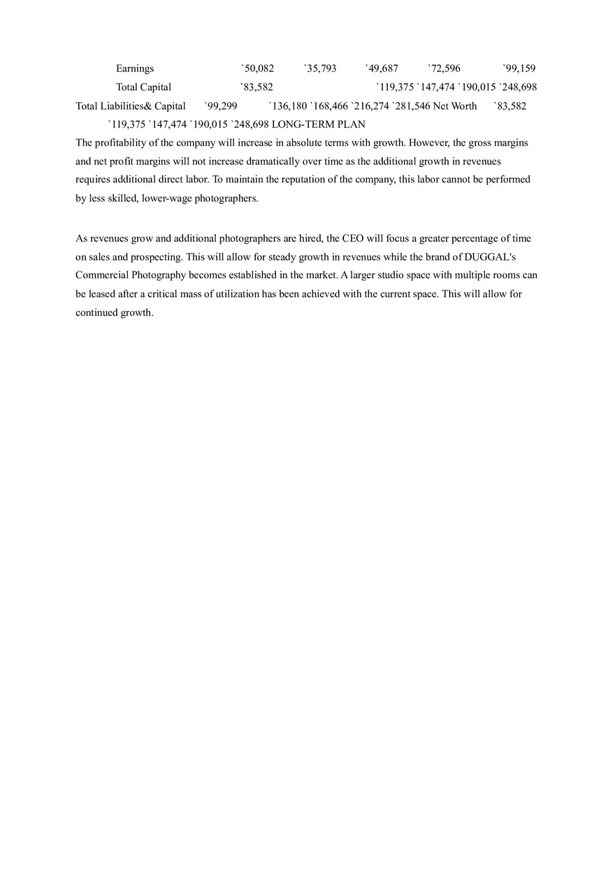 Pixel Commercial Photography Business Plan - Page 6