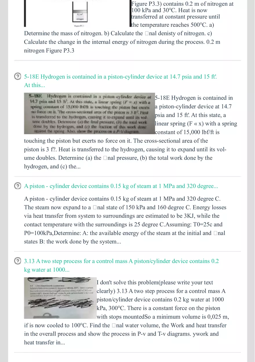 A Piston-cylinder Device Contains 50 kg of Water at 250 k Pa - Page 11