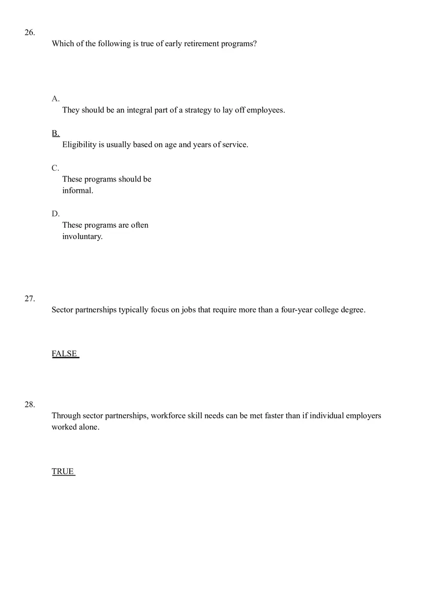 Workforce Development Programs and Sector Partnerships 26-53 Answers - Page 1