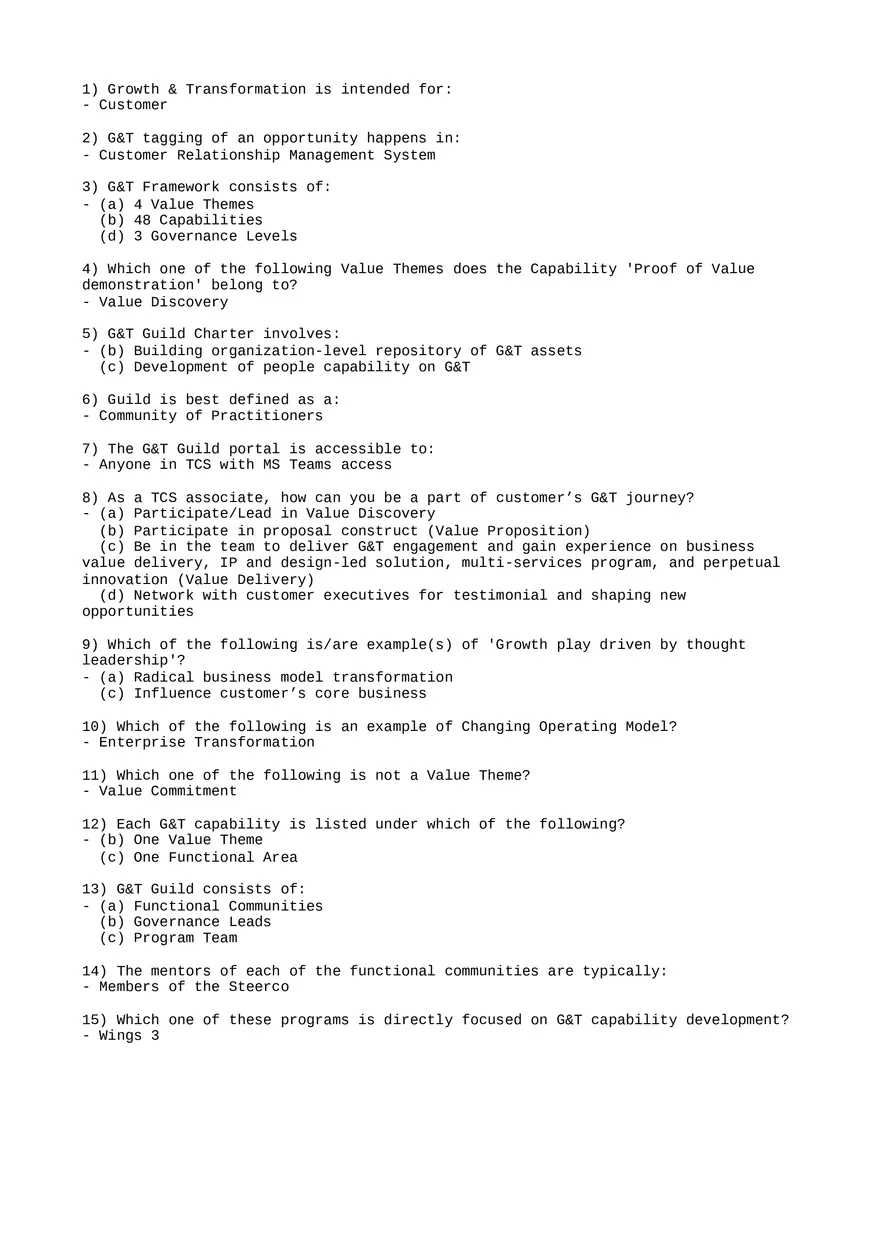 TCS Growth and Transformation (G and T) - Page 1