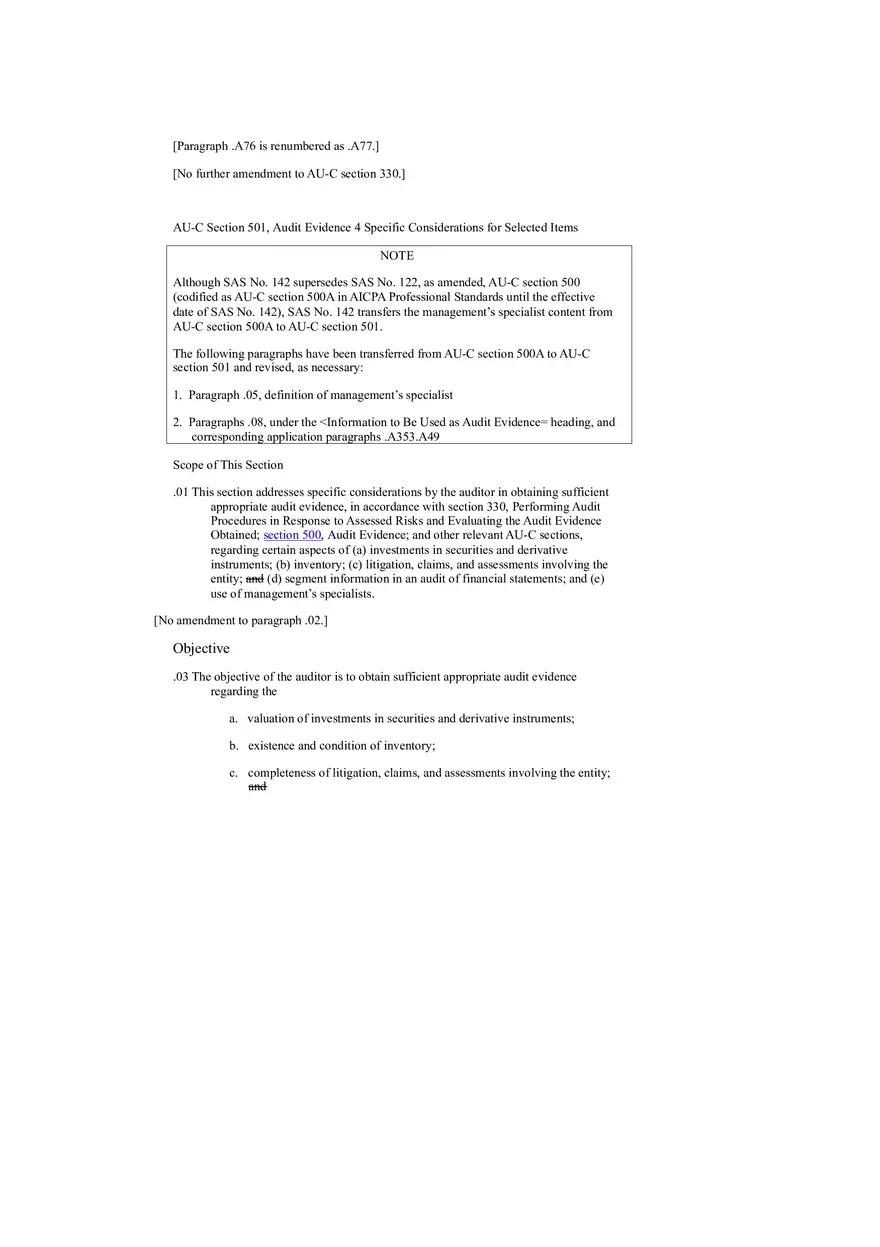 Statement on Auditing Standards, Audit Evidence (Study Guide Part 3) - Page 8