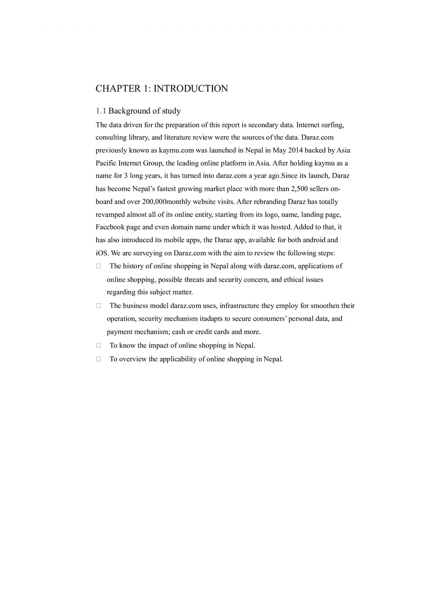 Daraz Final is a Report - Page 1