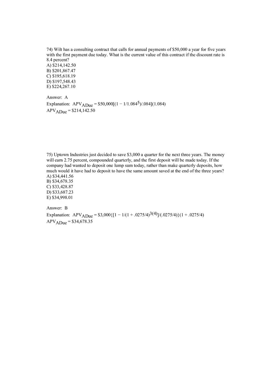 Corporate Finance Discounted Cash Flow Valuation Answer Key 4 - Page 7