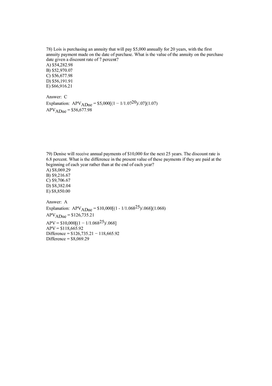 Corporate Finance Discounted Cash Flow Valuation Answer Key 4 - Page 9