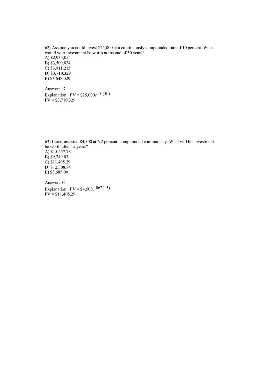 Corporate Finance Discounted Cash Flow Valuation Answer Key 4 - Page 1