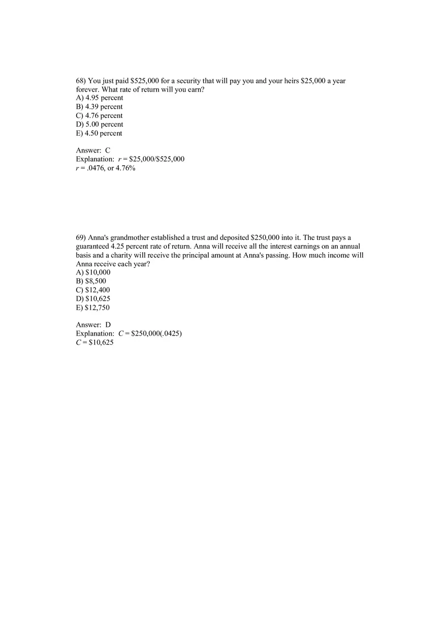 Corporate Finance Discounted Cash Flow Valuation Answer Key 4 - Page 4