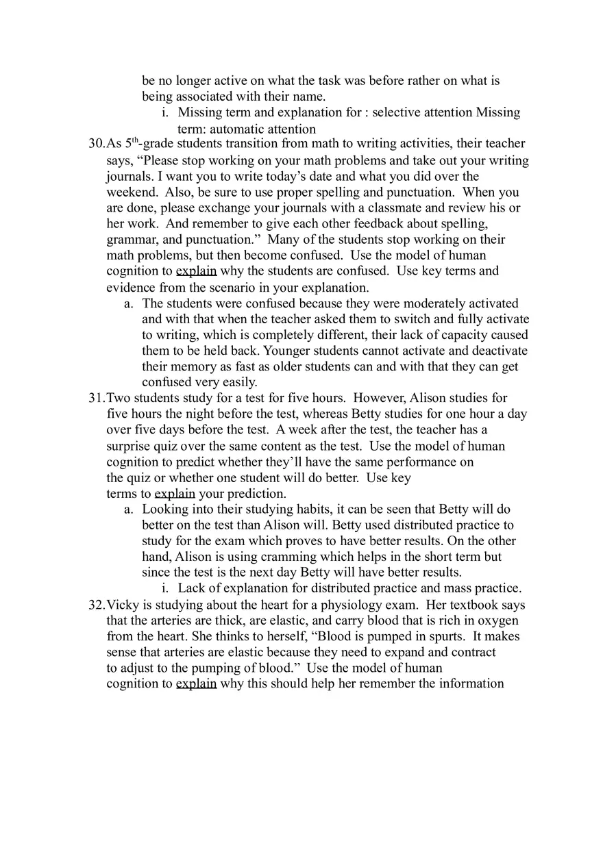 Memory Systems and Aligned Instruction in Learning Study Guide - Page 12