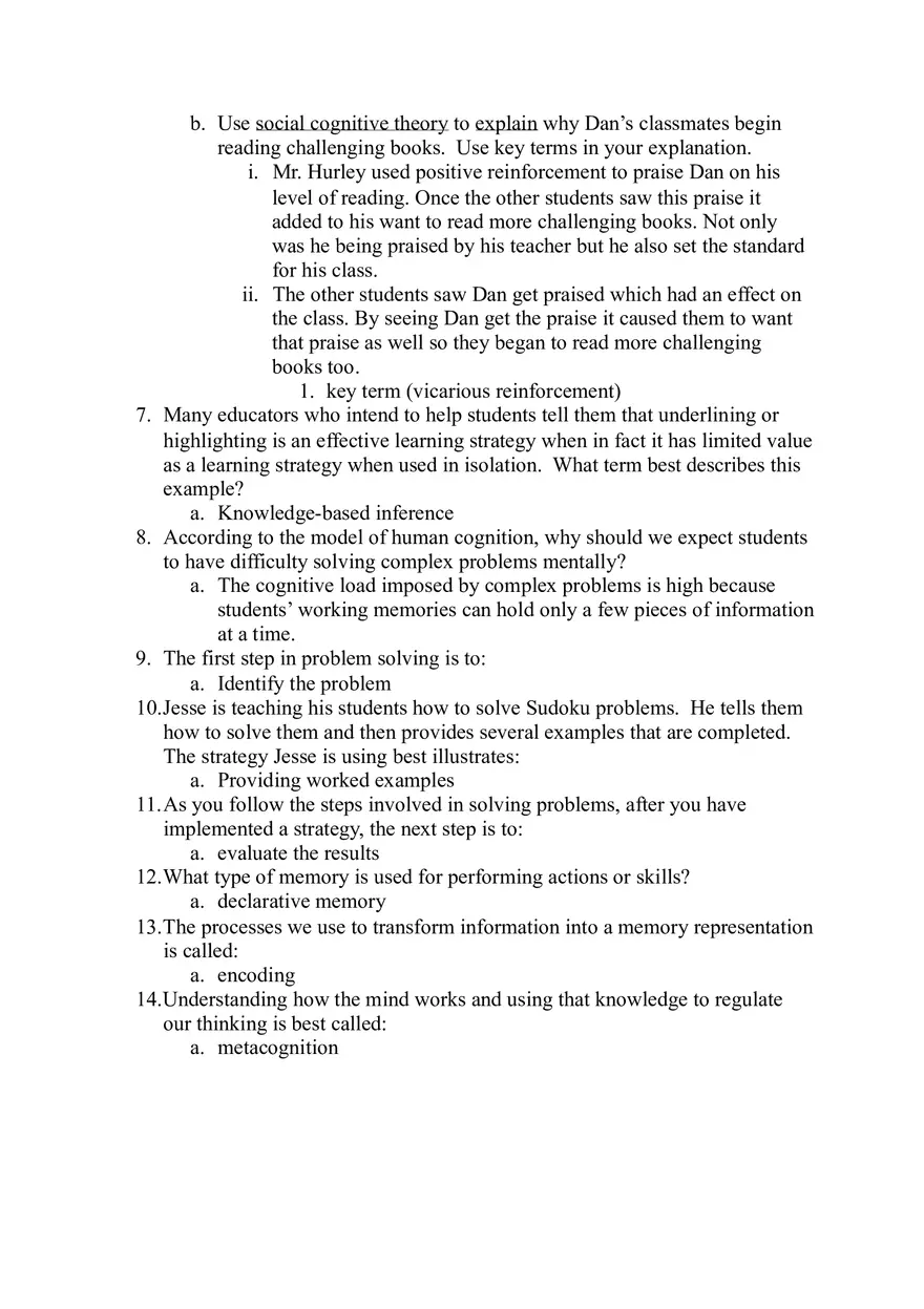 Memory Systems and Aligned Instruction in Learning Study Guide - Page 15