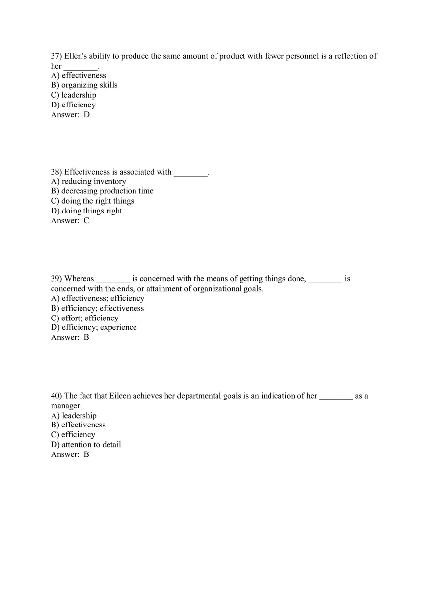 Managers and You in the Workplace Answer Key Part 2 - Page 2