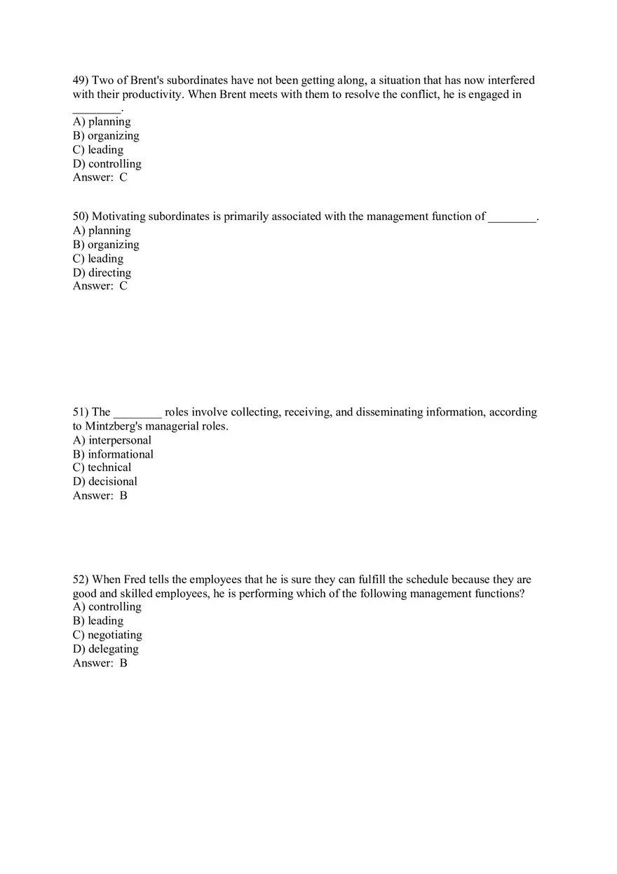 Managers and You in the Workplace Answer Key Part 2 - Page 5