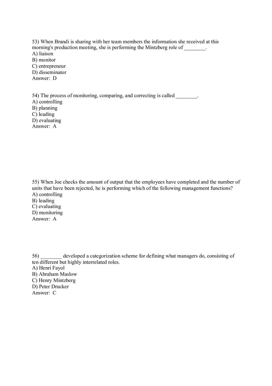 Managers and You in the Workplace Answer Key Part 2 - Page 6