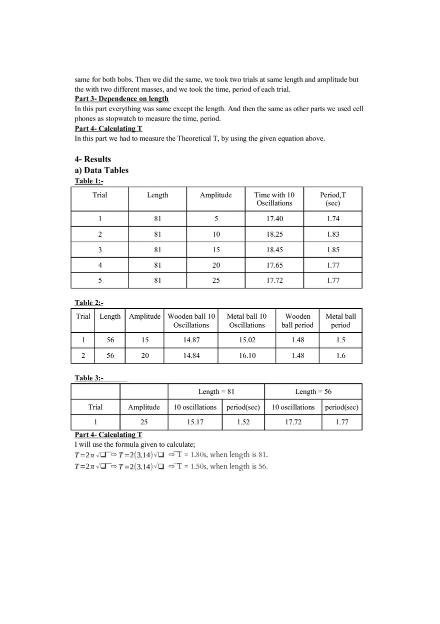 Gravity On Earth Lab Report - Page 3