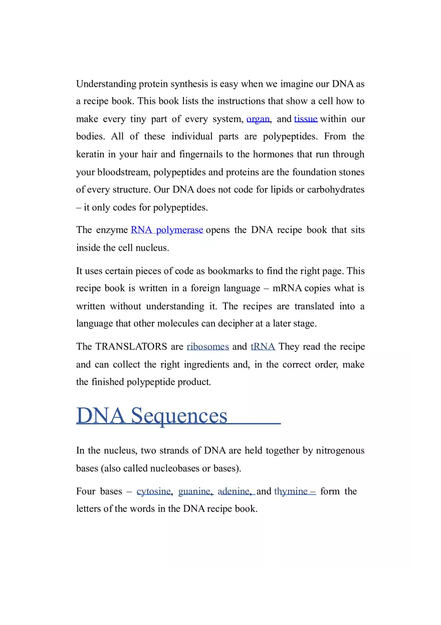 Proteins are Polymers of Amino Acids - Lecture notes - Page 2